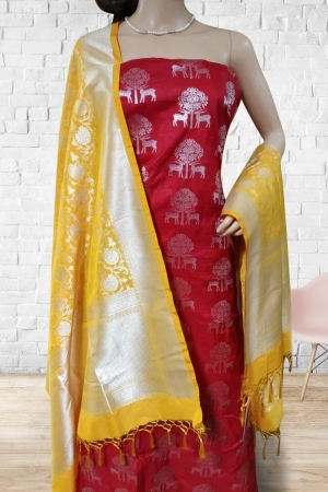 Banarasi Suit | Banarasi Georgette Silk Suit | Luxurionworld